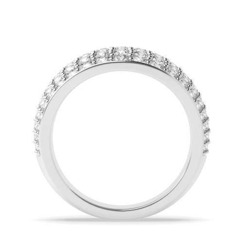 4 Prong Round Noble ring Half Eternity Engagement Rings