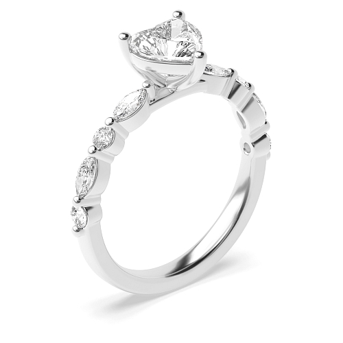 Prong Heart Unique style Engagement Rings