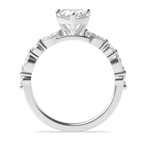 Prong Heart Unique style Engagement Rings