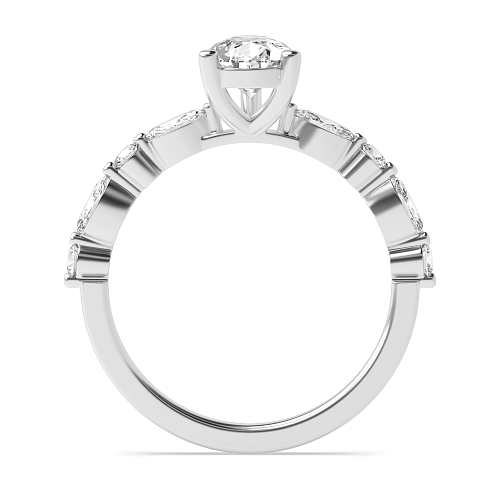 Prong Pear Unique style Engagement Rings