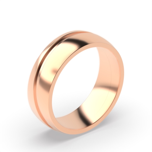 Rose Gold Gleam path Plain Ring Wedding Rings & Bands