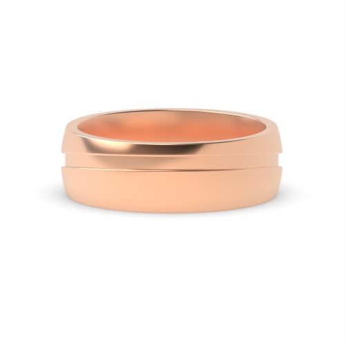 Rose Gold Gleam path Plain Ring Wedding Rings & Bands