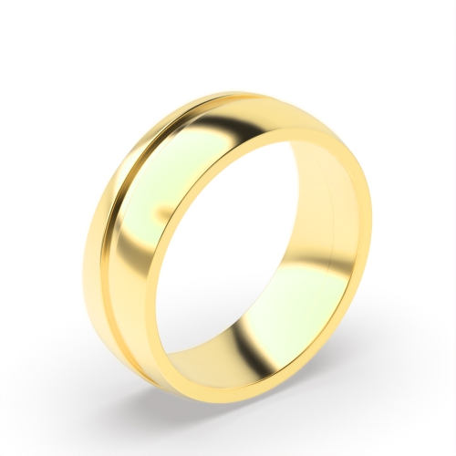 Yellow Gold Gleam path Plain Ring Wedding Rings & Bands