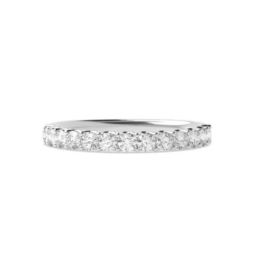 4 Prong Round Solitary Glow Half Eternity Diamond Ring