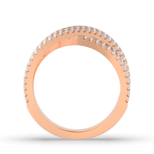 4 Prong Round Rose Gold Legacy Eternity Engagement Rings