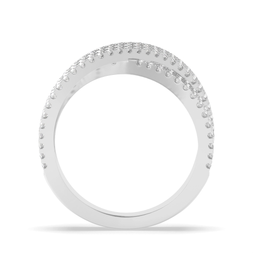 4 Prong Round Legacy Moissanite Eternity Engagement Rings