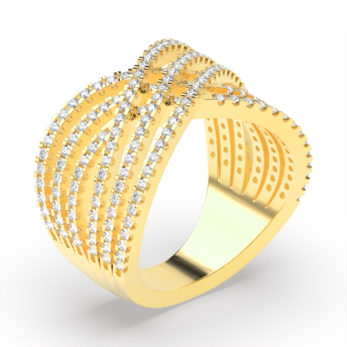4 Prong Round Yellow Gold Legacy Eternity Engagement Rings