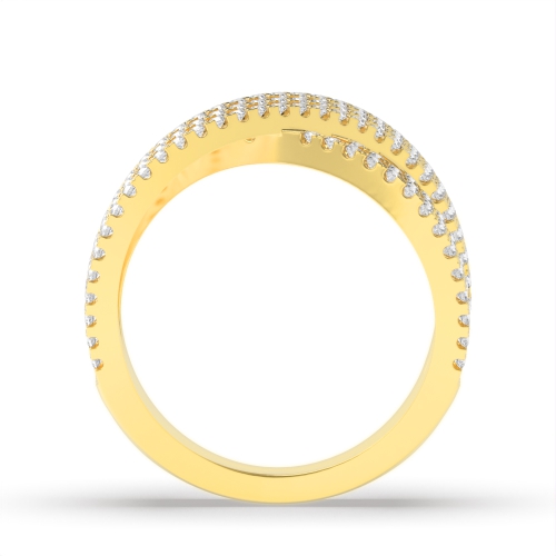 4 Prong Round Yellow Gold Legacy Eternity Engagement Rings