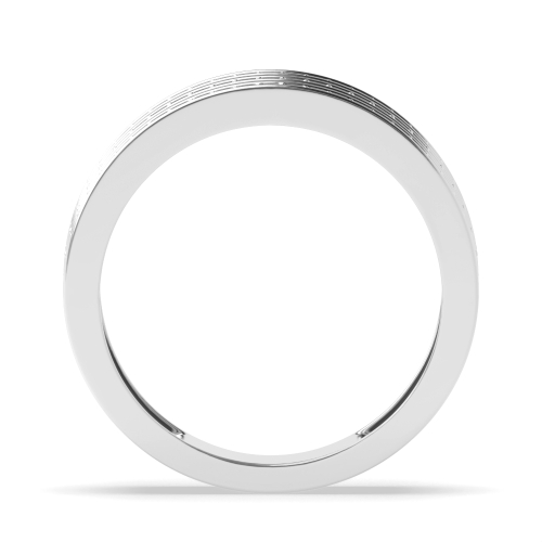 Channel Setting Round/Baguette Illusion Optic Half Eternity Diamond Ring