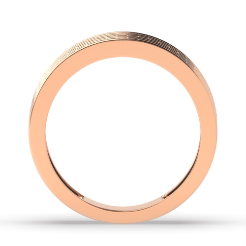 Channel Setting Round/Baguette Rose Gold Illusion optic Eternity Diamond Rings