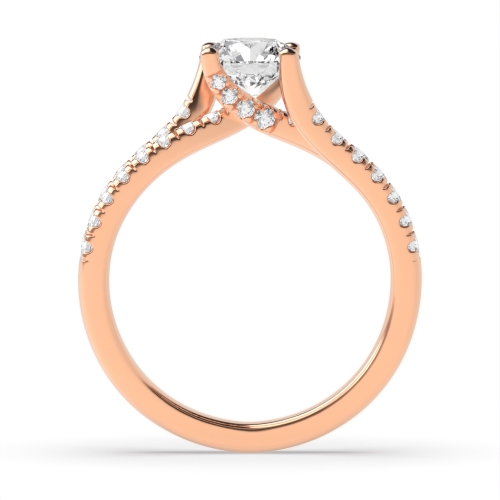Round Rose Gold Bold Engagement Rings