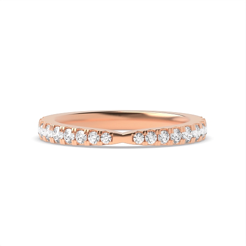 4 Prong Round Rose Gold graduating Five Stone Diamond Ring