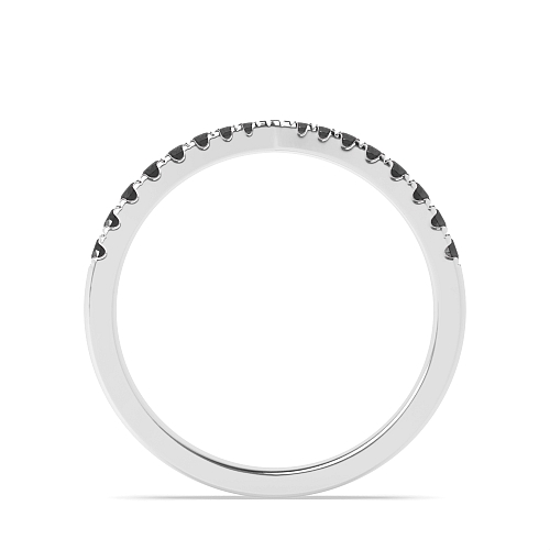 4 Prong Round Graduating Black Eternity Diamond Rings