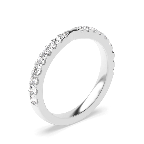 4 Prong Round graduating Five Stone Wedding Band