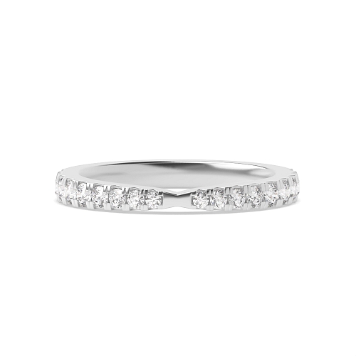 4 Prong Round graduating Five Stone Wedding Band