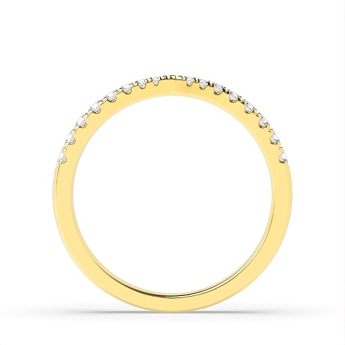 4 Prong Round Yellow Gold Graduating Diamond Rings