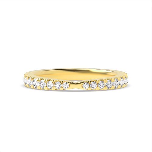 4 Prong Round Yellow Gold graduating Five Stone Diamond Ring