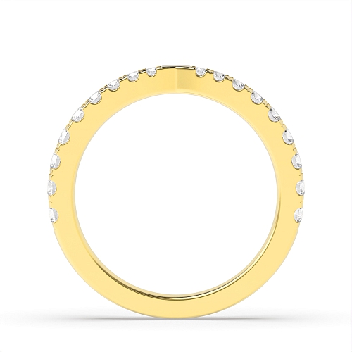 4 Prong Round Yellow Gold graduating Five Stone Diamond Ring