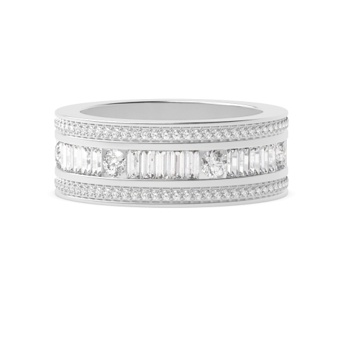 Channel Setting Round/Baguette Echo optic Diamond Rings
