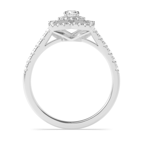 4 Prong Round Vow Moissanite Engagement Rings