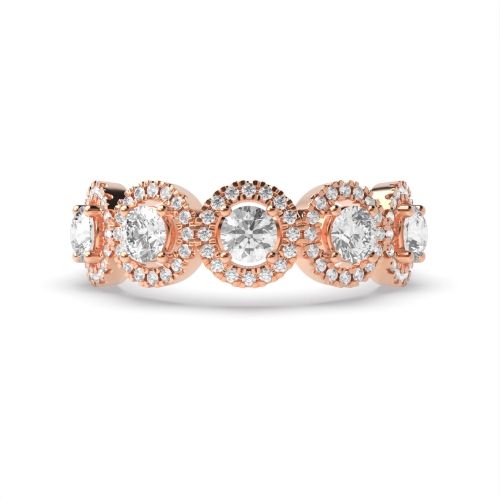 4 Prong Round Rose Gold Starpath Eternity Engagement Rings