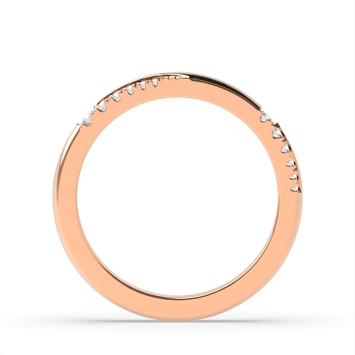 Channel Setting Round Rose Gold Unusual Eternity Diamond Rings