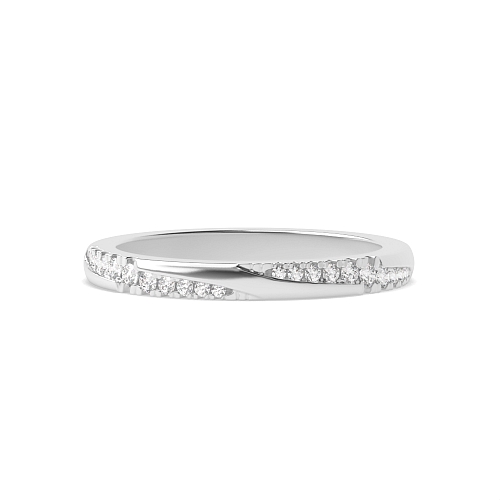 Channel Setting Round Platinum Unusual Diamond Rings