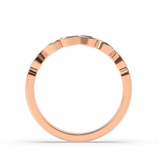 Pave Setting Round Rose Gold Infinity Diamond Rings