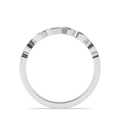 Pave Setting Round Platinum Infinity Diamond Rings