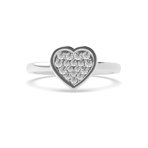 Pave Setting Round TimelessRadiance Cluster Diamond Ring