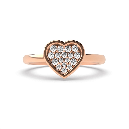 Pave Setting Round Rose Gold Timelessradiance Engagement Rings