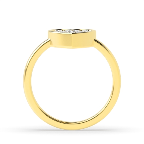 Pave Setting Round Yellow Gold Timelessradiance Cluster Engagement Rings