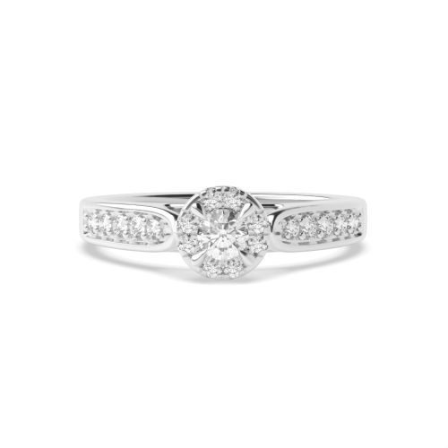 4 Prong Round Orbit Engagement Rings