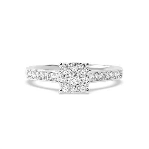 Round Glimmer Moissanite Engagement Rings