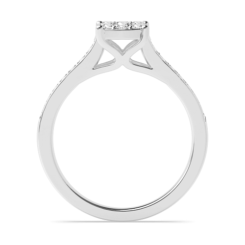 Round Glimmer Moissanite Engagement Rings