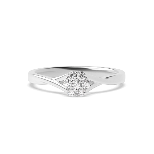 6 Prong Round Twisted shoulder Moissanite Engagement Rings