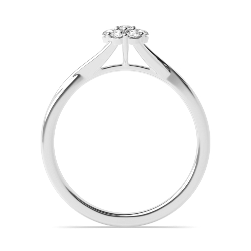 6 Prong Round Twisted shoulder Moissanite Engagement Rings