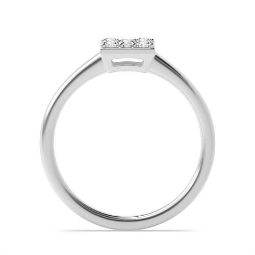 4 Prong Round Square shaped Moissanite Engagement Rings