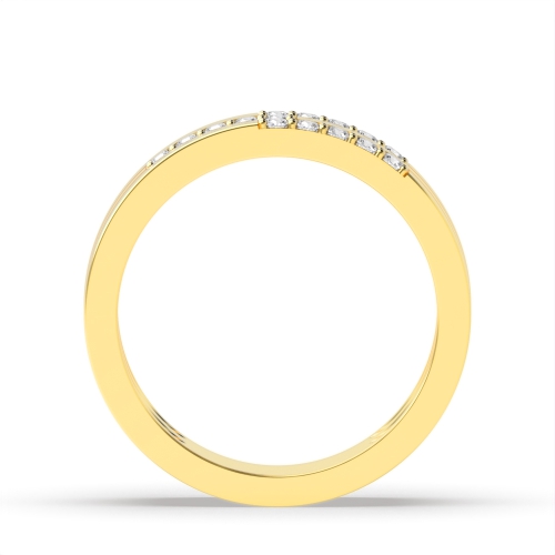 4 Prong Round Yellow Gold Eternity Diamond Ring
