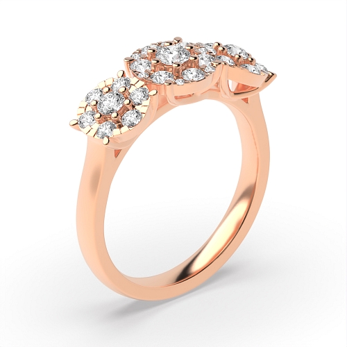6 Prong Round Rose Gold Orbitsix Engagement Rings