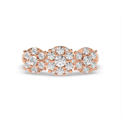 6 Prong Round Rose Gold Orbitsix Engagement Rings