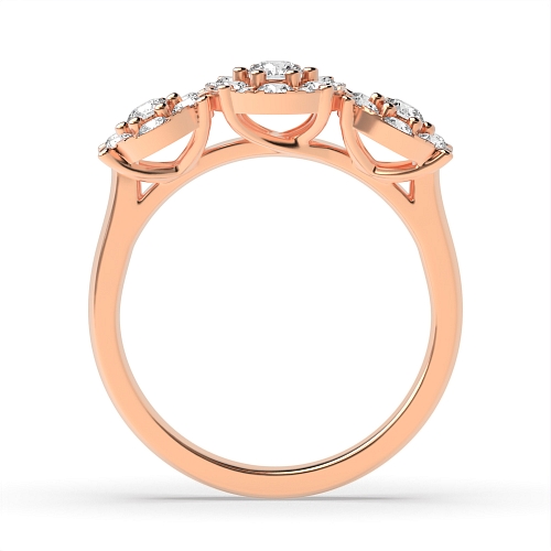 6 Prong Round Rose Gold Orbitsix Engagement Rings