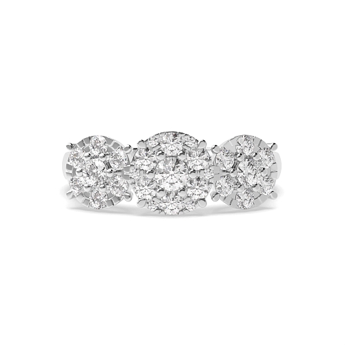 6 Prong Round Orbitsix Moissanite Engagement Rings