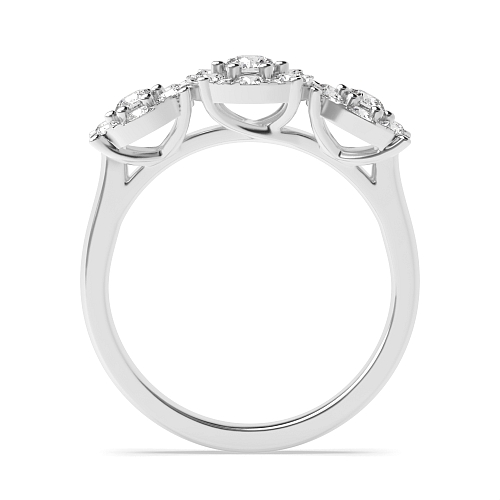 6 Prong Round Orbitsix Moissanite Engagement Rings