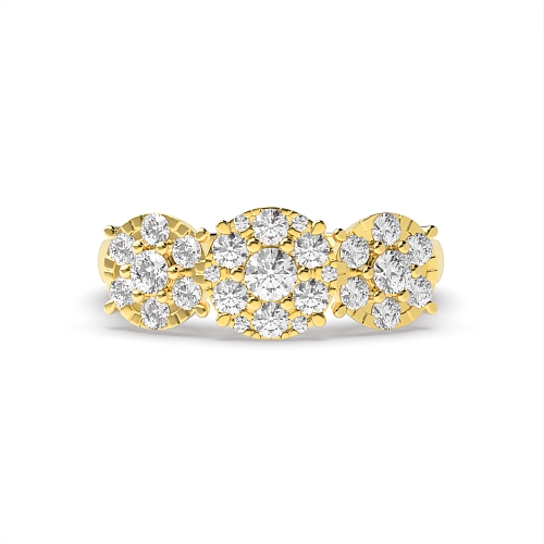 6 Prong Round Yellow Gold Orbitsix Engagement Rings