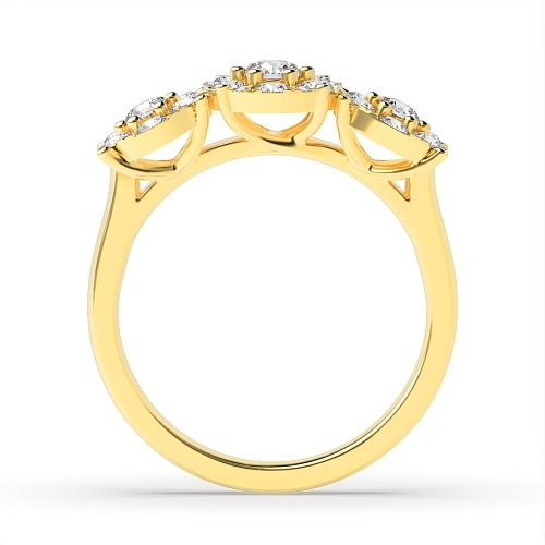 6 Prong Round Yellow Gold Orbitsix Engagement Rings