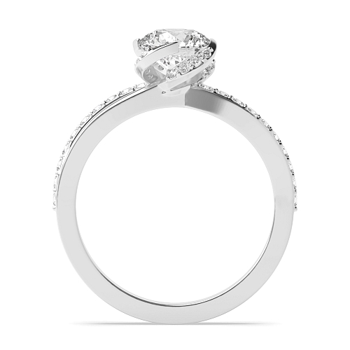 Round Spilt shoulder twisted Lab Grown Diamond Engagement Rings