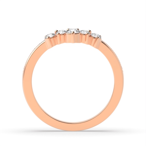 3 Prong Round Rose Gold Wishbone Engagement Rings
