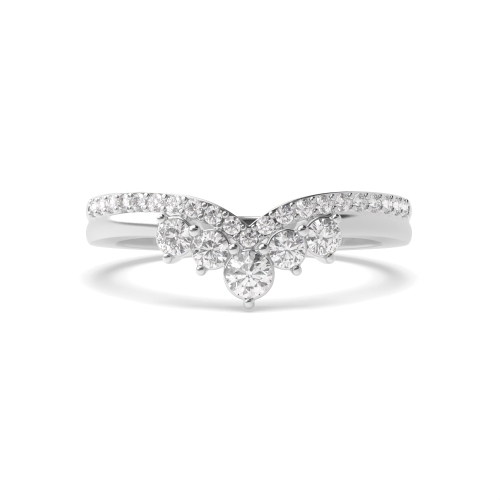 3 Prong Round Wishbone Engagement Rings