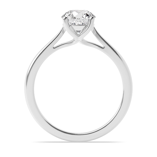 4 Prong Round Raised Set Solitaire Engagement Ring